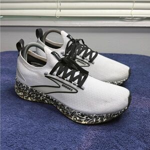 Brooks White and Black Athletic Shoes